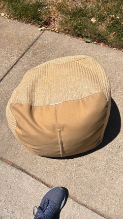 Woven Bean Bag Pouf Ottoman