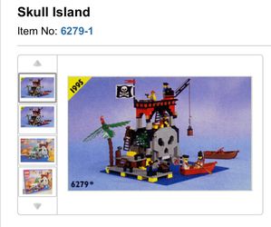 Vintage LEGO 1990s Skull Island  6279 Set Pirates Y