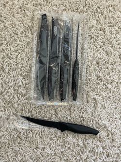 Black Serrated Steak Knives Set-10 knives