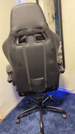 Black Gaming Chair with Lumbar Support