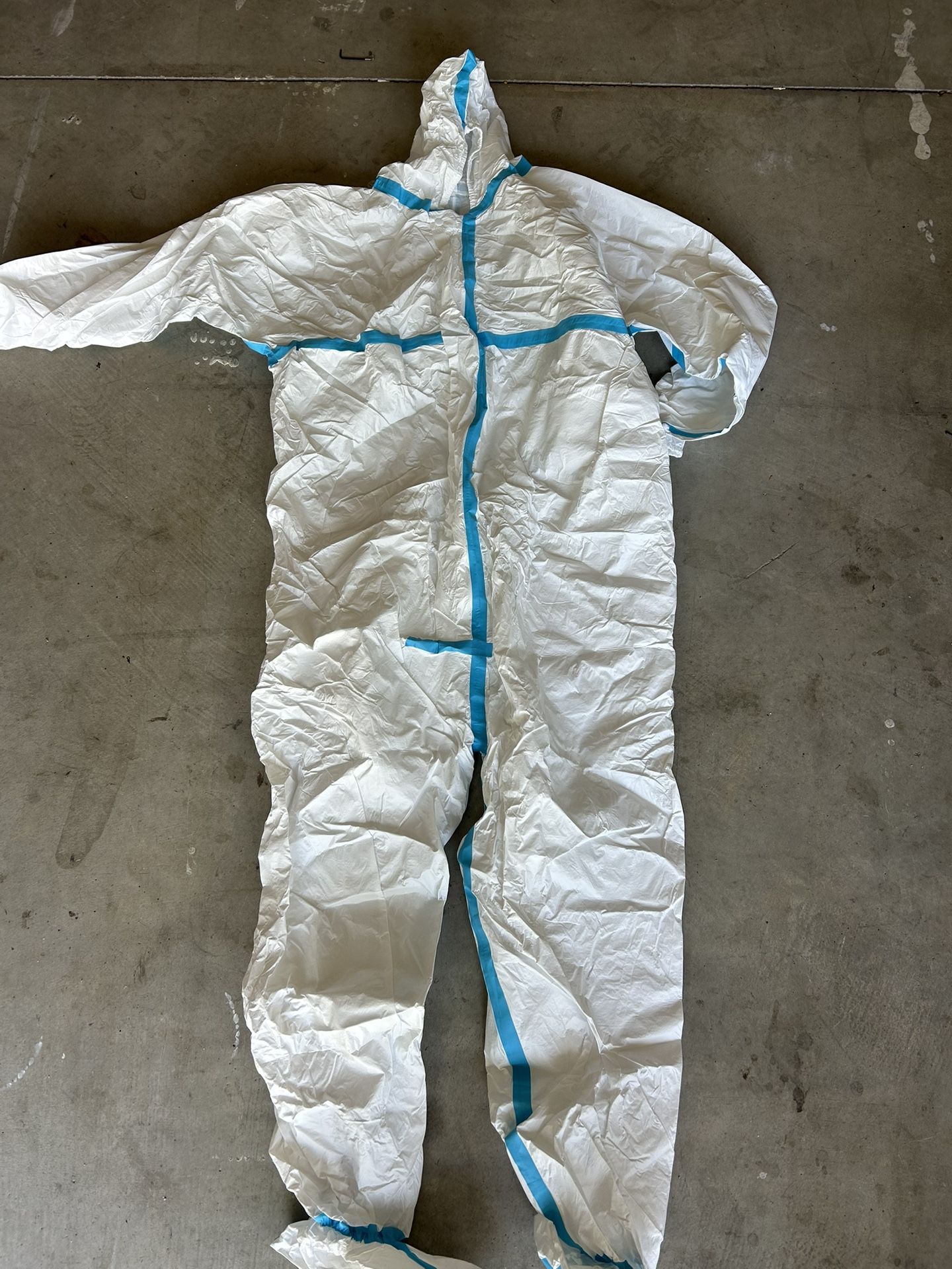 Box Protective Safety Suit Coveralls Clear Glasses