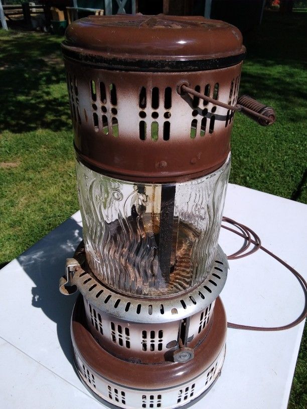 Vintage Perfection Heater/ Repurposed Lamp