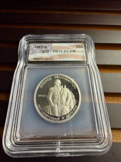 1982-S George Washington silver half-dollar IGC PR70 DCAM