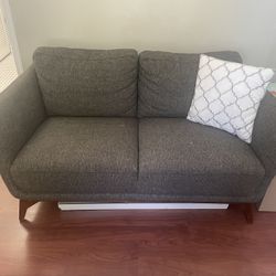 Gray Loveseat 