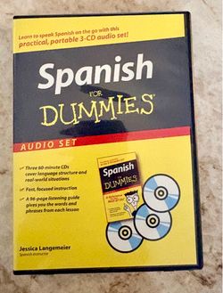 ⚫️ SPANISH FOR DUMMIES CD SET - NEVER USED ⚫️