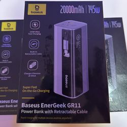 Baseus EnerGeek GR11 Power Bank with Retractable Cable 20000mAh 145W