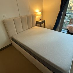 Queen Bed Frame And Mattress $100