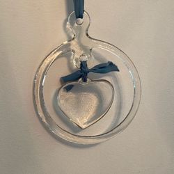 Vintage Glass Circle & Heart Sun Catcher