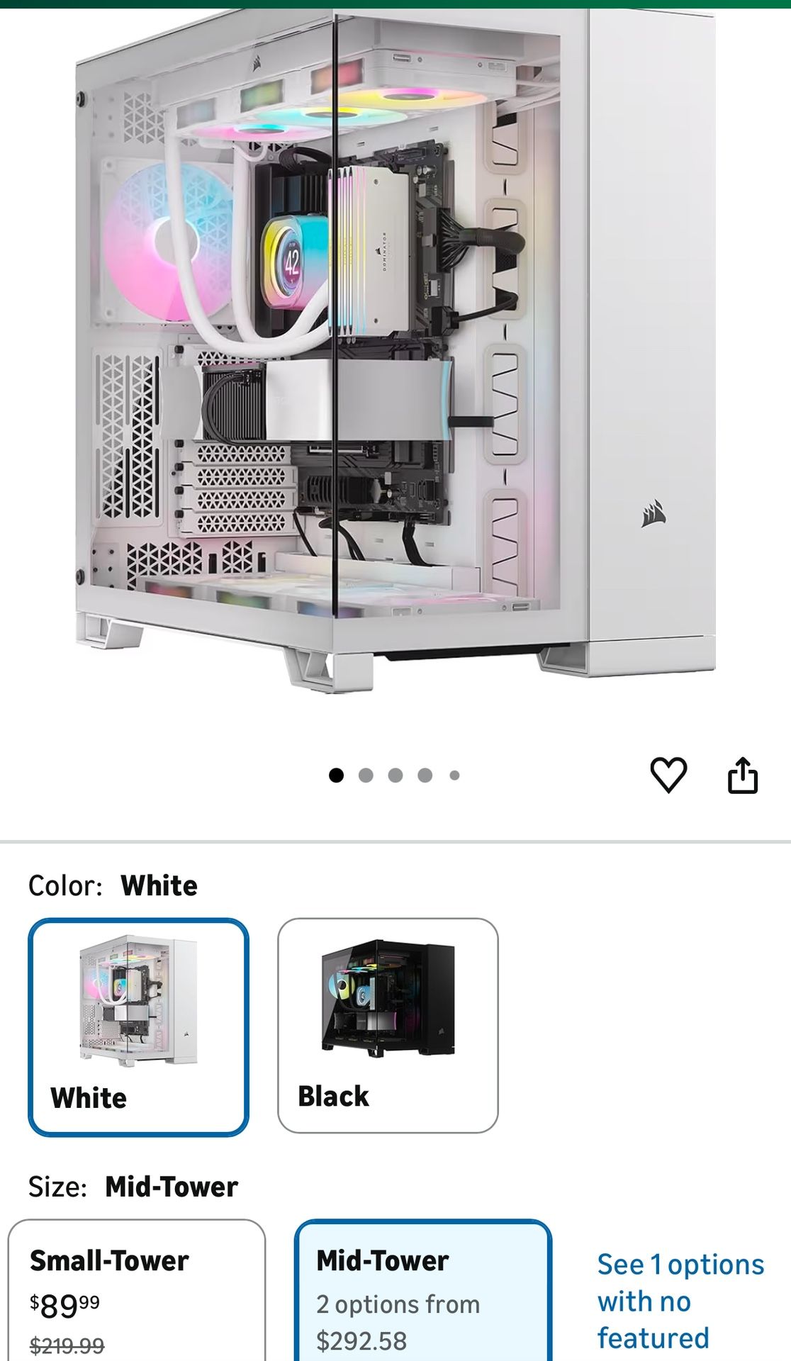 Corsair 6500x RGB Mid-Tower Case $200