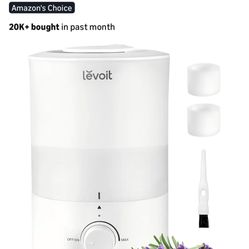 LEVOIT - Humidifiers for Bedroom - Quiet (3L Water Tank) - Cool Mist/Top Fill/Essential Oil Diffuser/25Watt - Home/Large Room - 360° Nozzle - Rapid Ul