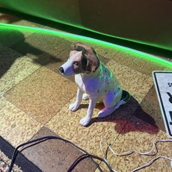 Porcelain dog statue