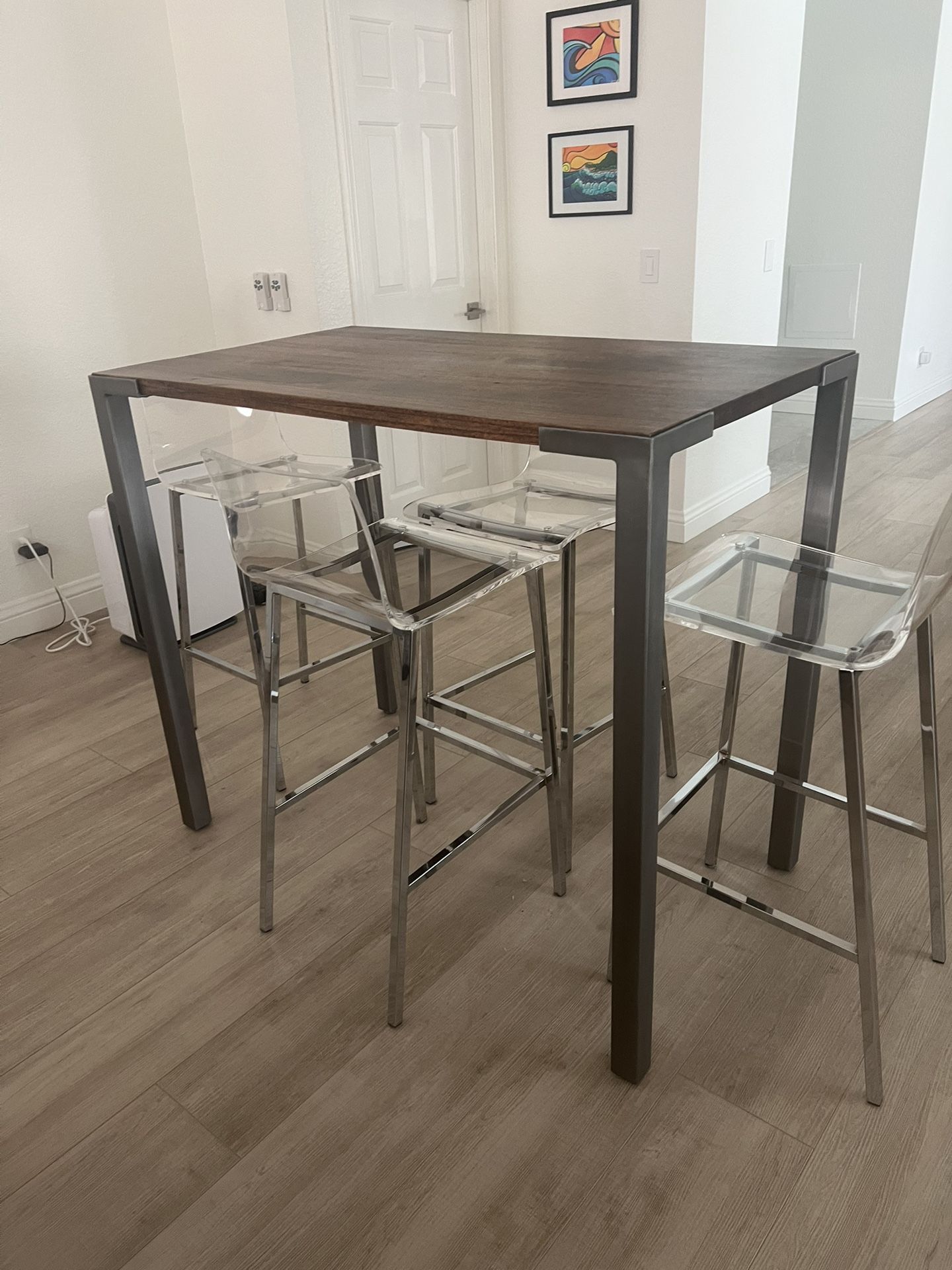 Cb2 Bar Table And Stools