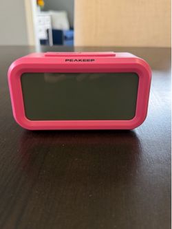 Pink alarm clock