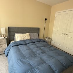 Queen Size Bed (free Memory Foam Mattress)