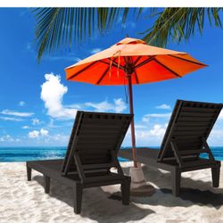 Chaise Lounge Outdoor,Adjustable Pool Lounge Chair with 5 Positions Backrest, Waterproof Sun Loungers for Garden Pool Beach Patio Deck Sunbathing.Bla