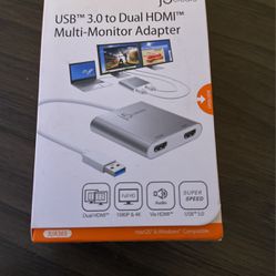 j5 USB 3.0 to  dual HDMI multi-monitor Adapter 