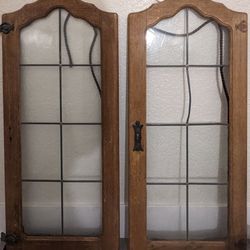 Project Antique Oak Stained Glass Style Doors