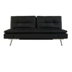 Black Leather Futon For Sale