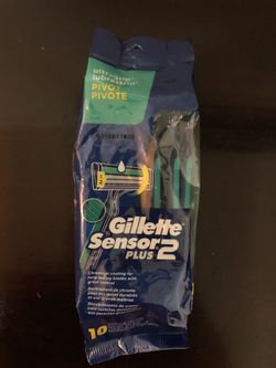 Gillette sensor plus2 disposable 10 razors $4.5