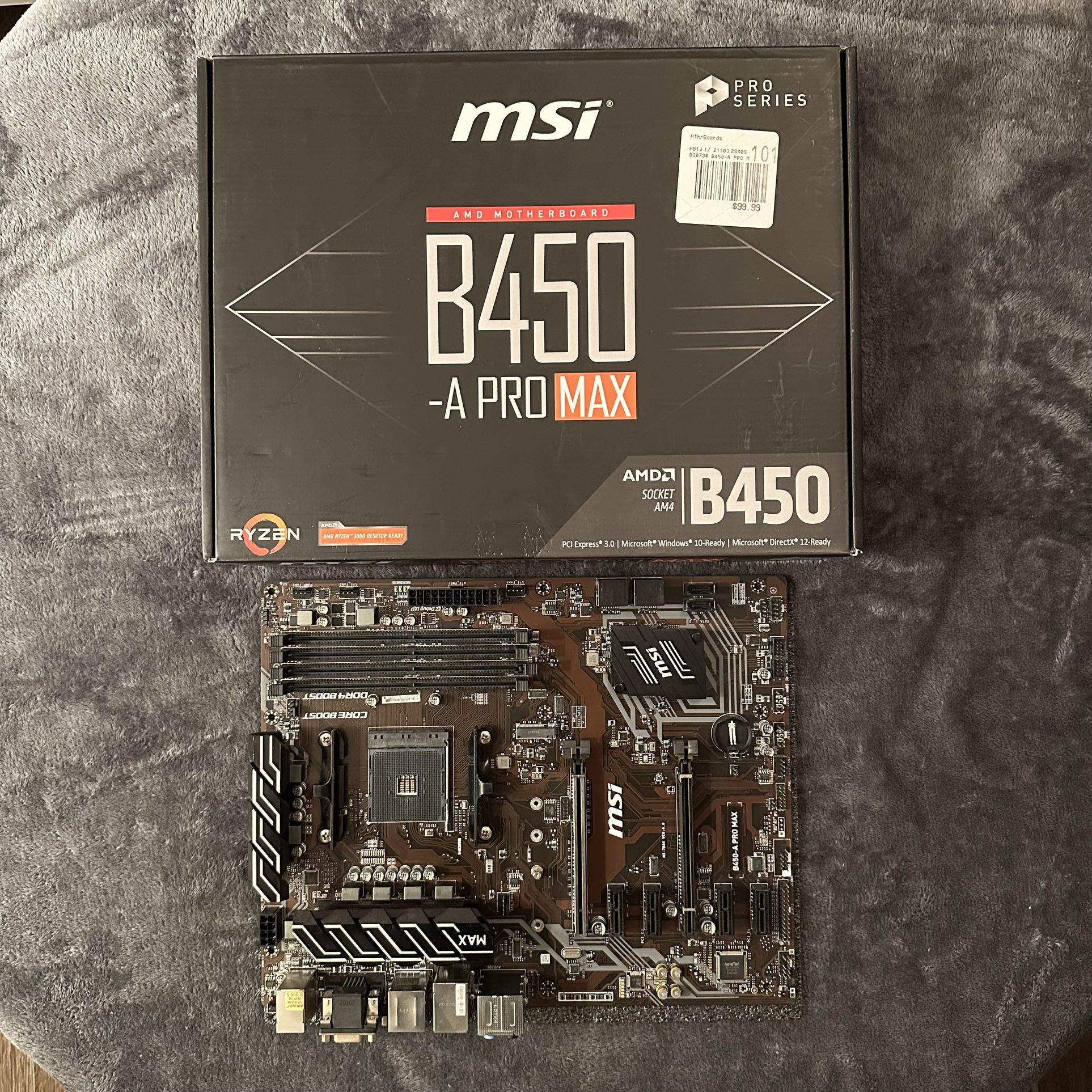 MSI B450 -A PRO MAX AMD AM4 ATX Motherboard