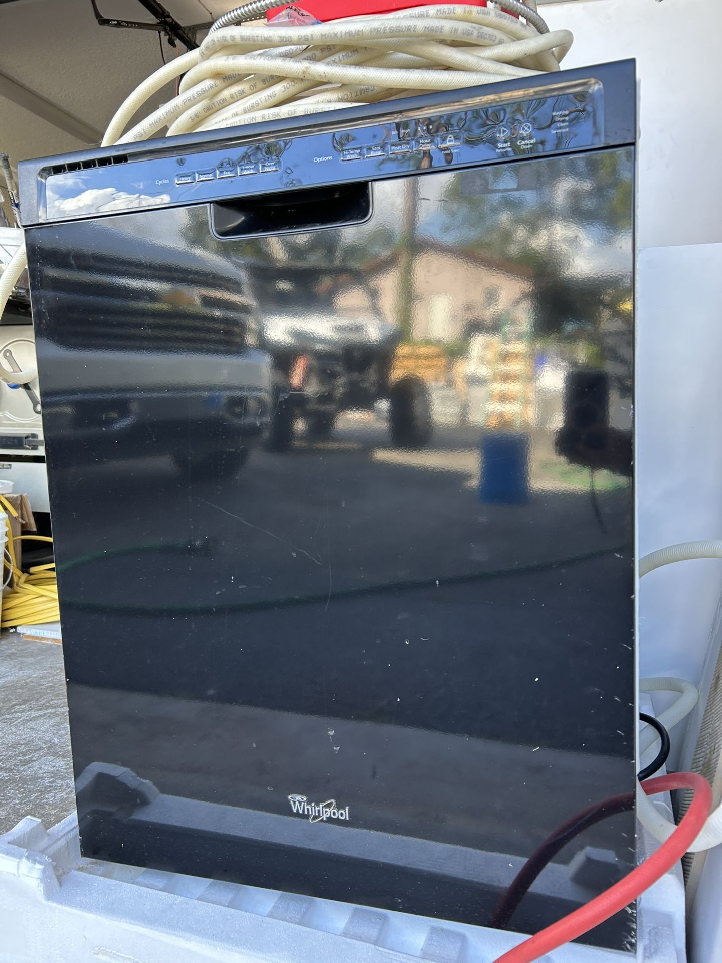 Black whirlpool dishwasher