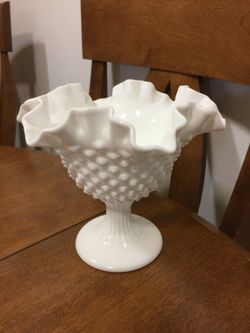 Hobnail milk glass