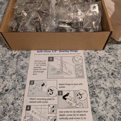 Brand new Soft Close Cabinet Hinges 1/2 Inch Overlay #20