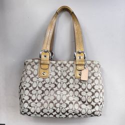 Coach Signature Y2K Logo Tan Handbag