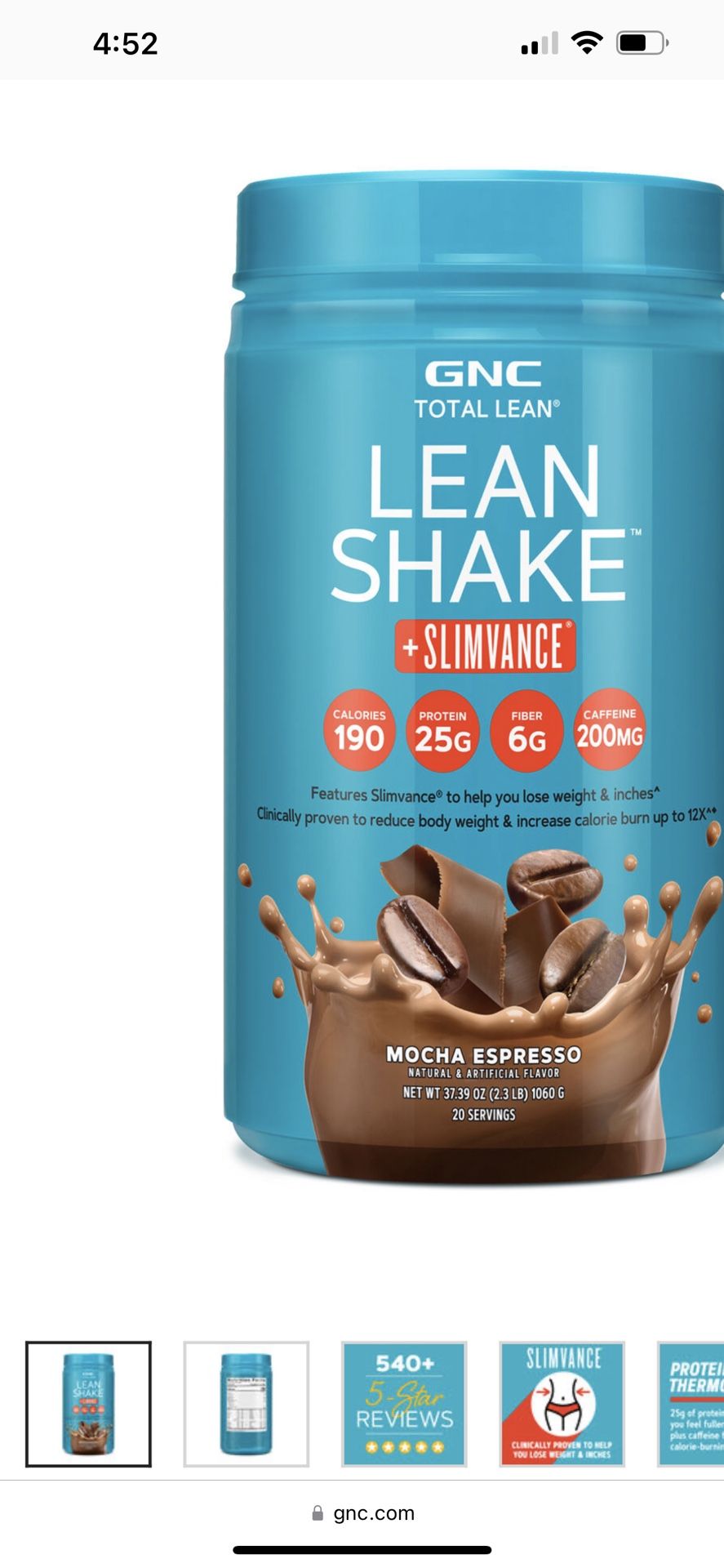 GNC Total Lean® Lean Shake™ + Slimvance® Stim