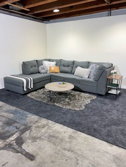 Gray Sectional Couch Sofa Chaise
