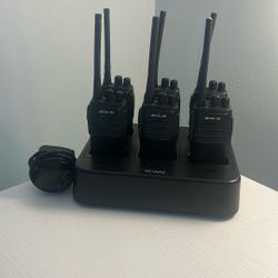 Retevis RT21 2 Way Radio Long Range, Walkie Talkies for Adults, Heavy Duty Rechargeable Two Way Radios with Six-Way Charger, for Manufacturing Educati