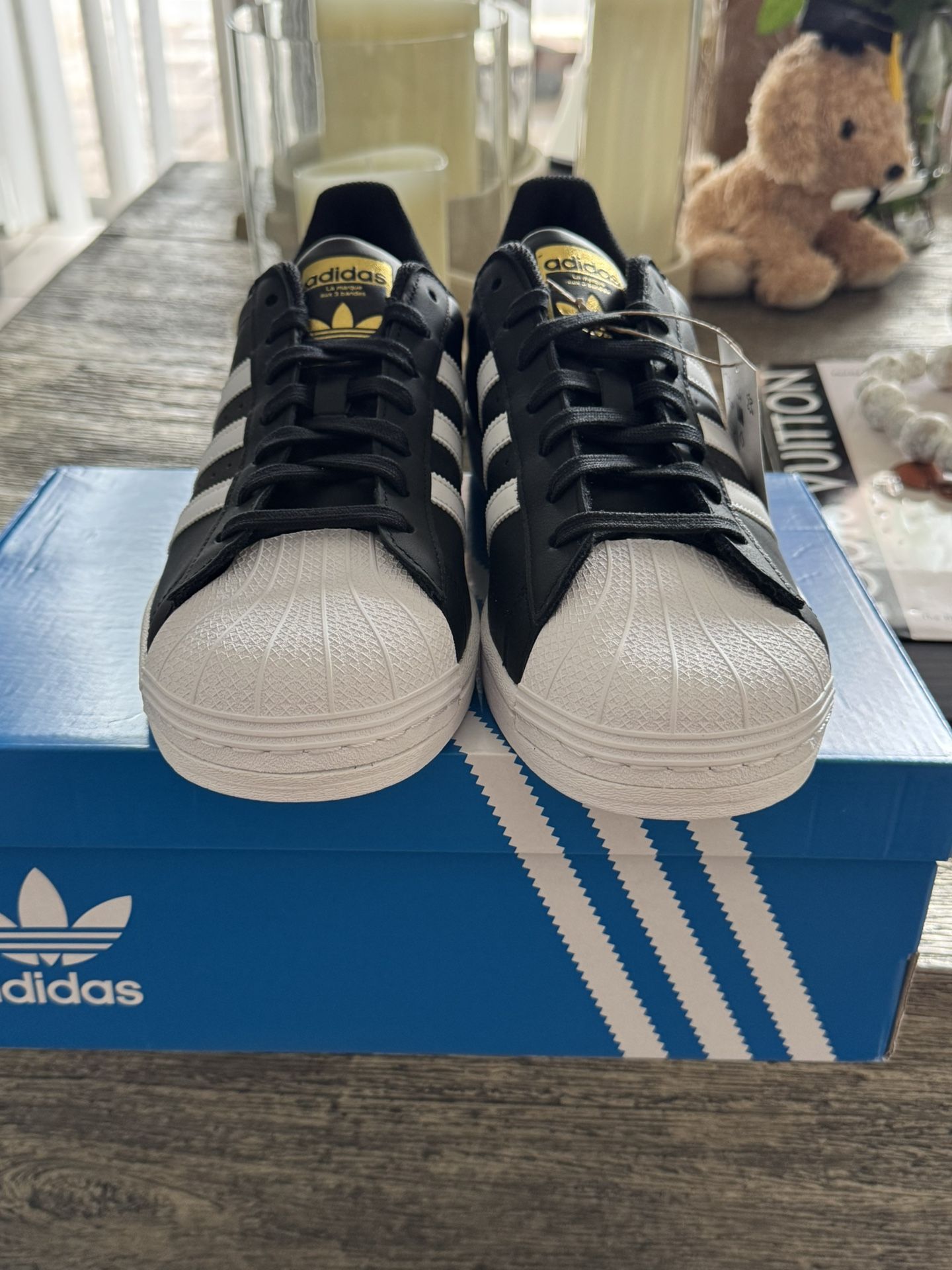 Adidas Superstar Black White Stripes