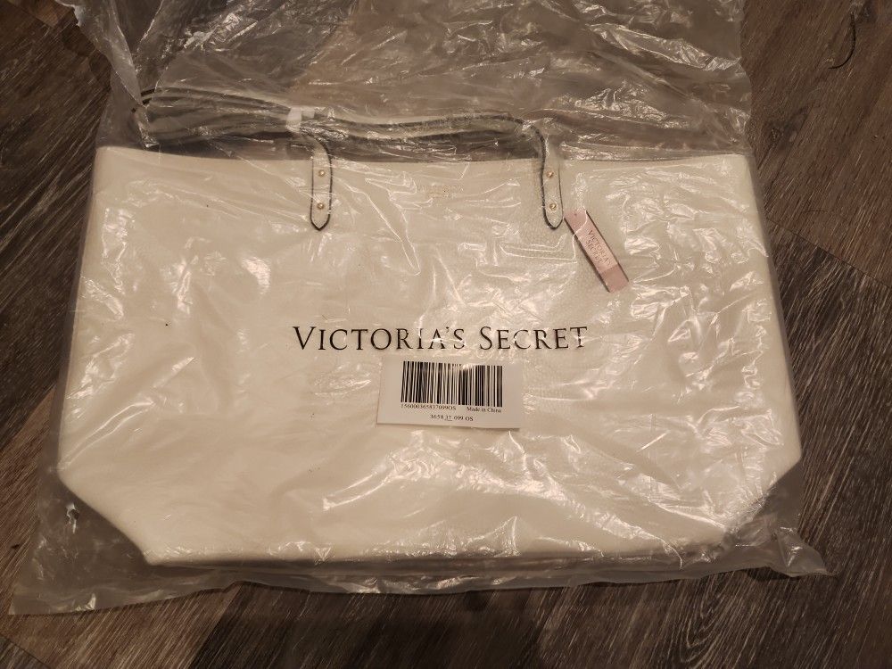 White Victoria Secret Tote Bag