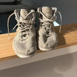  White and Gold Asics  