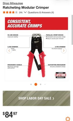 Milwaukee Ratcheting Modular Crimper