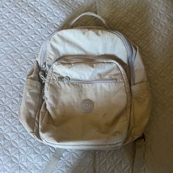 Stone Grey Kipling Backpack