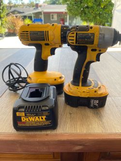 Two DeWalt drills 1/2 and 3/8