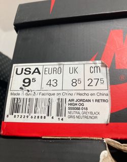 Retro Jordan 1 Sz 9.5