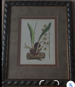 Antique , dark-colored wooden frame. 