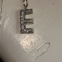 Diamond E Initial Pendant