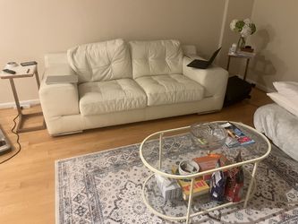 White leather Sofa