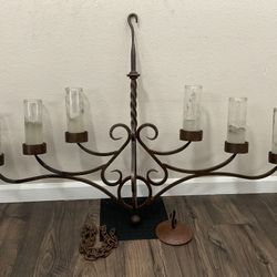 JAN BARBOGLIO Natural Iron Hanging Candelabra