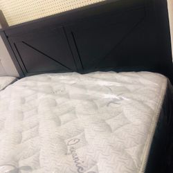 New Full Size Bed with Mattress and Boxspring Included 