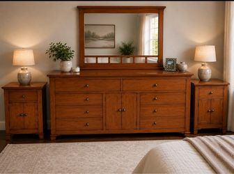 Solid wood dresser set
