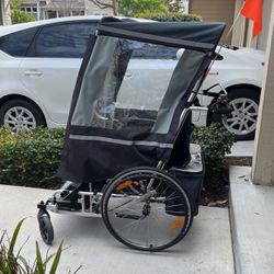 Wheelchair With Bike Attachment 