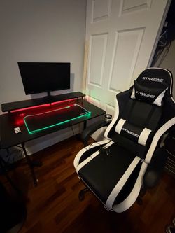 Gaming Desk & Gaming Chair & Monitor