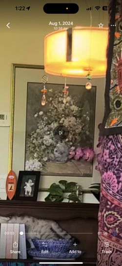 Large Rembrandt Flowers Reproduction Art Gold Frame