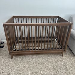 Brown crib