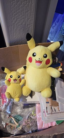 2 Pikachu Pokemon Plushes