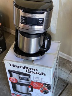 12-cup Hamilton Beach Front-Fill Stainless Coffee-Maker, Thermal Carafe, Black